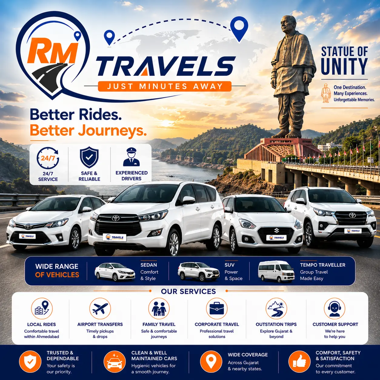 statue of unity taxi services